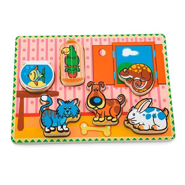 

Деревяна рамка-вкладиш Viga Toys Домашні вихованці (56440)