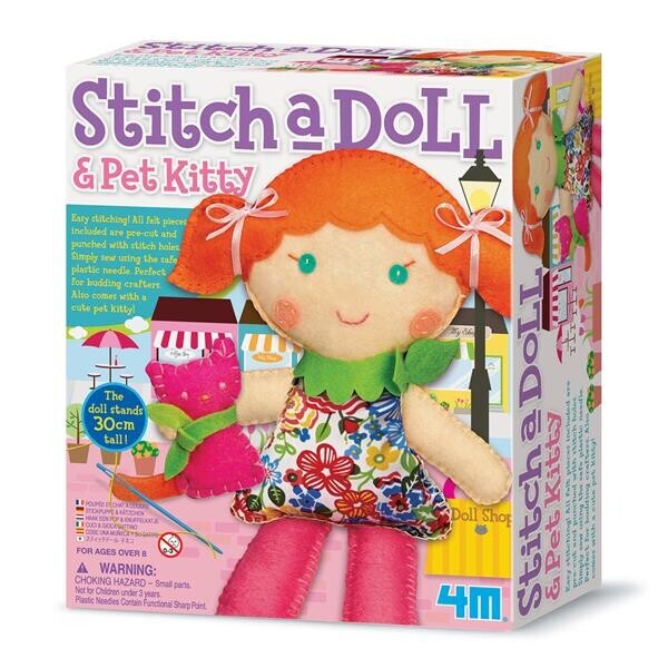 

Набор для творчества 4M Шитье Кукла с котенком (00-02766)