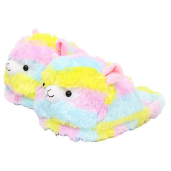 

Тапочки Радужная лама Альпака alpaca 013