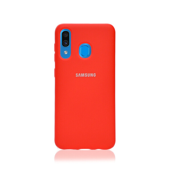 

Чехол Silicone Cover FULL for Samsung Galaxy A30 (Original Soft Case Красный)