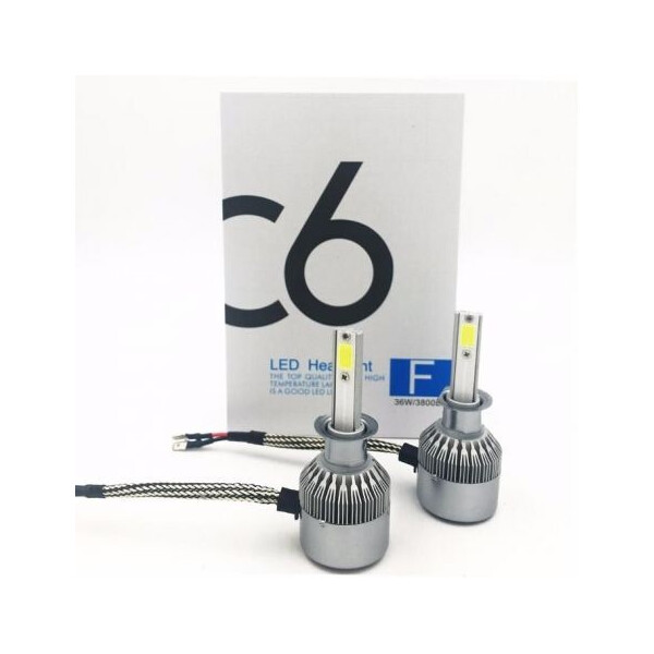 

Комплект LED ламп C6 HeadLight H1 12v COB