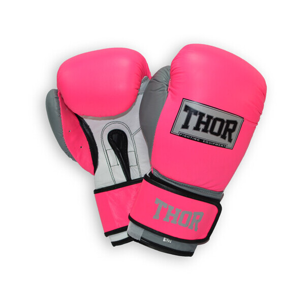 

Перчатки THOR TYPHOON 10oz Кожа розово-бело-серые (8027/02(Leath)Pink/Grey/W 10oz)