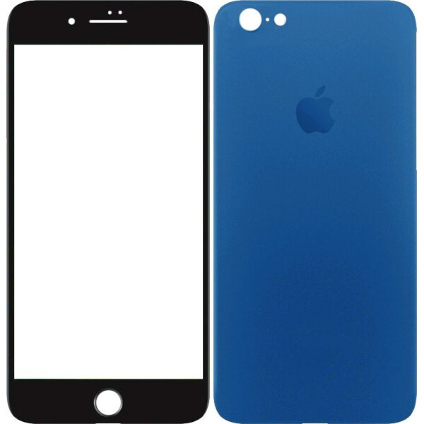

TOTO 2,5D Full cover Tempered Glass front and back for iPhone 6/6S Plus Blue