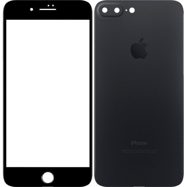

TOTO 2,5D Full cover Tempered Glass front and back for iPhone 7 Plus Black
