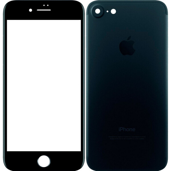 

TOTO Metal Tempered Glass 0.2 mm front and back iPhone 7 Black