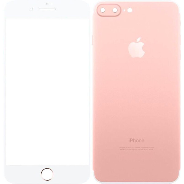 

TOTO Metal Tempered Glass 0.2 mm front and back iPhone 7 Plus Rose Gold