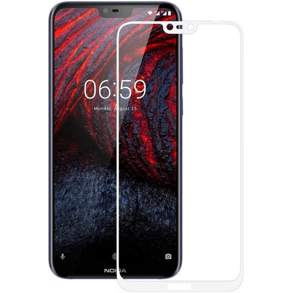 

Mocolo 2.5D Full Cover Tempered Glass Nokia 6.1 Plus White