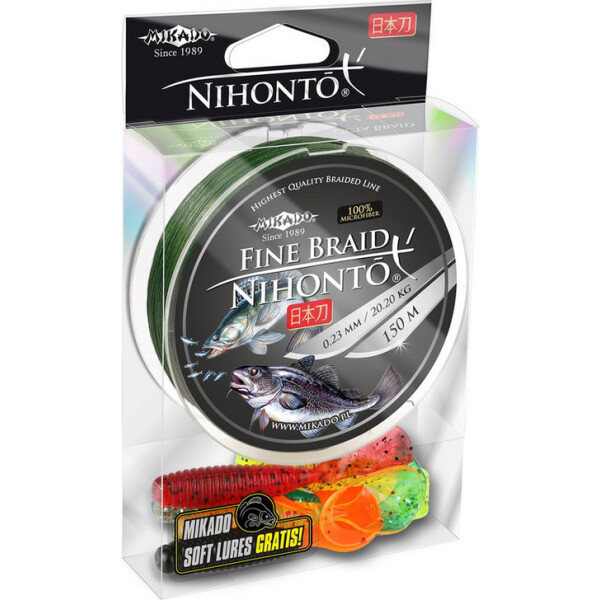 

Шнур Mikado Nihonto Fine Braid 150м 0,18мм 14,40кг green (Z19G-018)