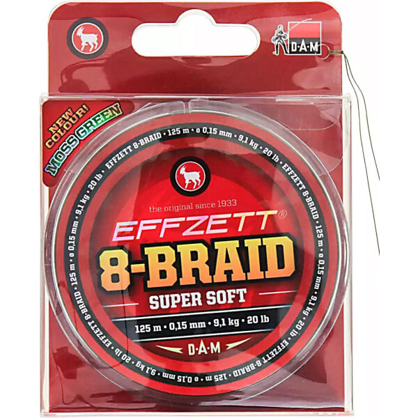 

Шнур DAM Effzett 8-BRAID 125м 0,15мм 9,1кг/20Lb (moss green) (52658)