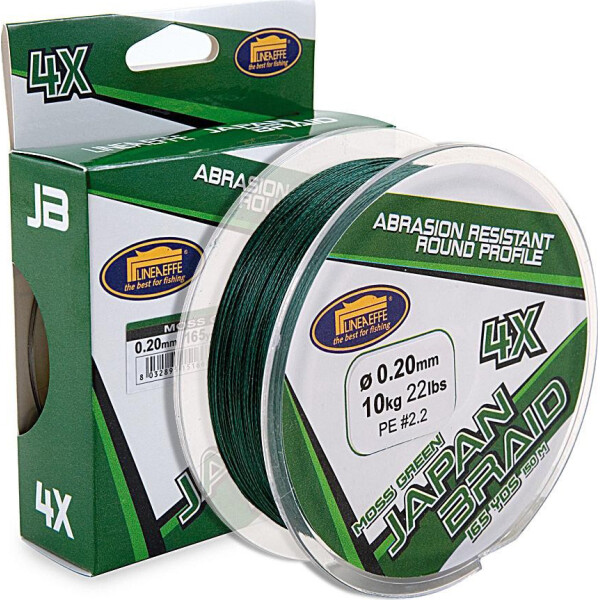 

Шнур Lineaeffe Japan Braid 4X Moss Green 150м/165yds 0.18мм FishTest-9.10кг (3016018)
