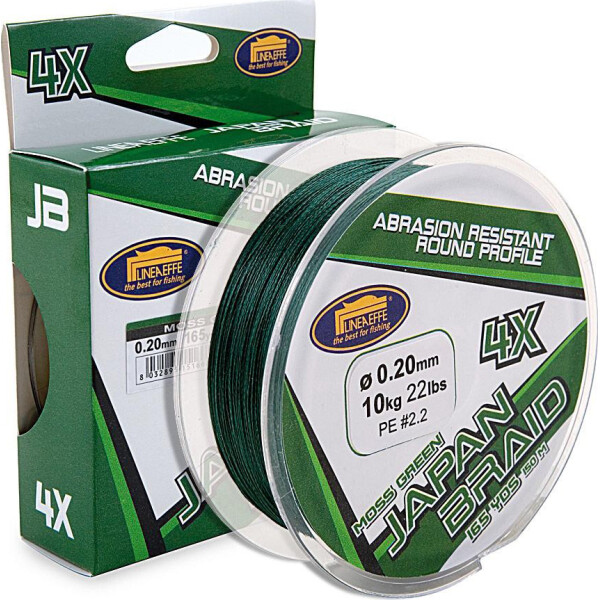 

Шнур Lineaeffe Japan Braid 4X Moss Green 150м/165yds 0.20мм FishTest-10.00кг (3016020)
