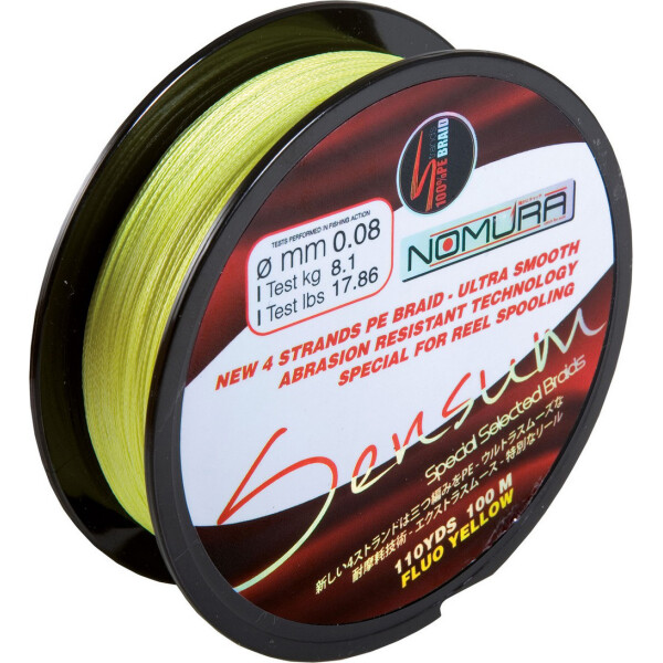 

Шнур Nomura SENSUM 100м(110yds) 0.12мм 10.5кг цвет-fluo yellow (лимонный) (NM33000312)