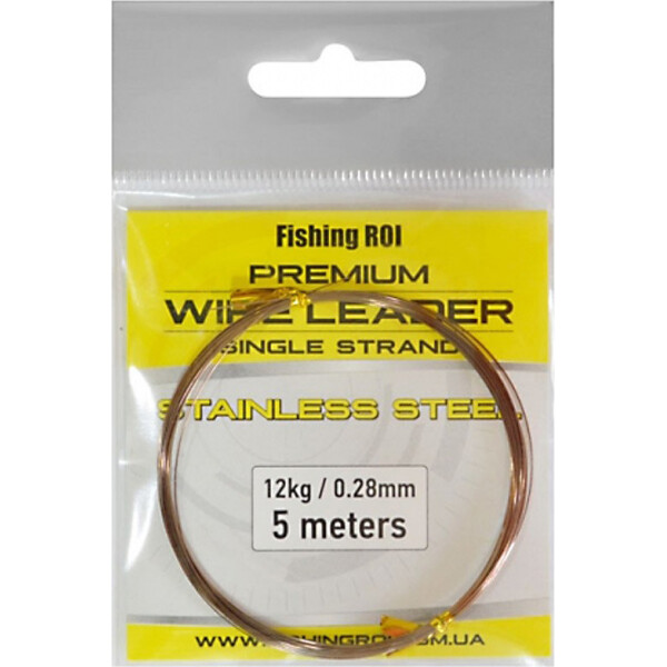 

Поводковый материал Fishing ROI Wire Leader 0,33мм 17кг 5м (36-33-500)