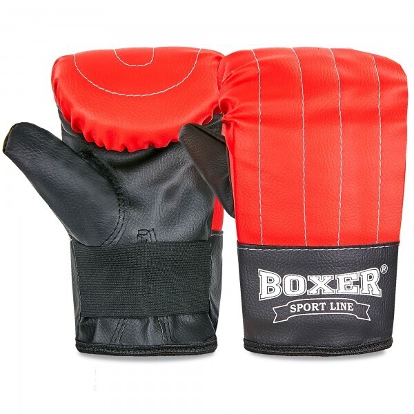 

Снарядные перчатки Кожвинил BOXER 2015 Тренировочные р-р L,красный