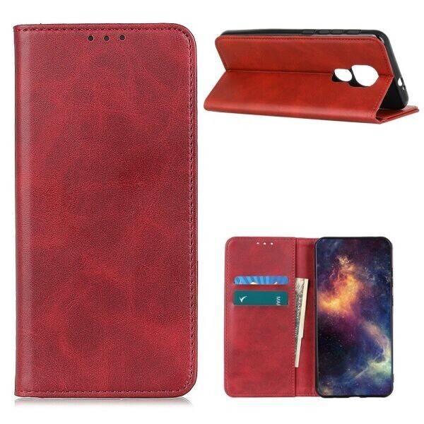 

Чехол-книжка Deexe Wallet Case для Motorola Moto G9 Play - Red