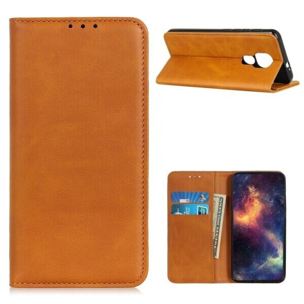 

Чехол-книжка Deexe Wallet Case для Motorola Moto G9 Play - Brown