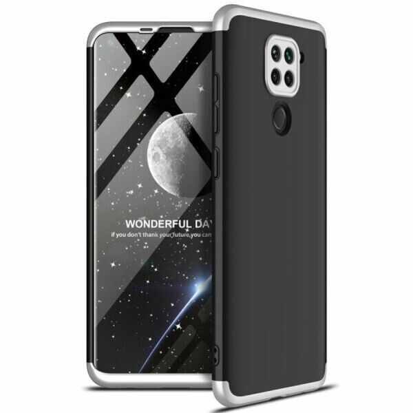 

Защитный чехол GKK Double Dip Case для Xiaomi Redmi Note 9 - Black / Silver