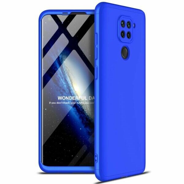 

Защитный чехол GKK Double Dip Case для Xiaomi Redmi Note 9 - Blue