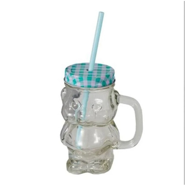 

Чашка-банка с трубкой Flora Teddy Bear 0,45 л. изумрудная 45171