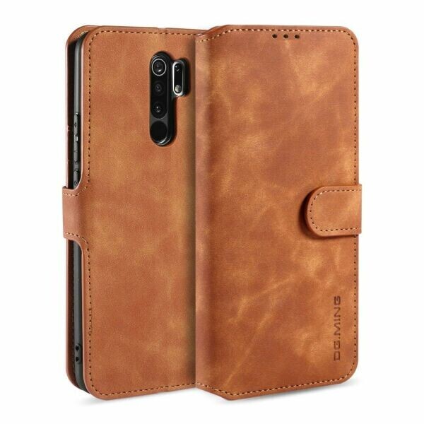

Чехол DG.MING Retro Style для Xiaomi Redmi 9 - Brown