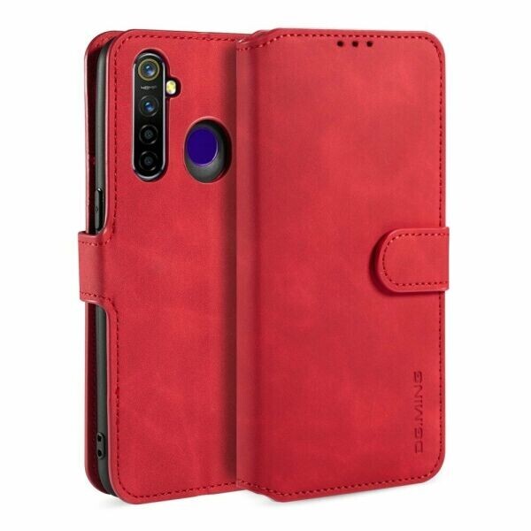 

Чехол DG.MING Retro Style для Realme 5 Pro - Red