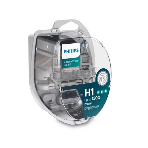 

Автолампа PHILIPS 12258XVPS2 H1 55W 12V P14,5s X-treme Vision Pro +150%