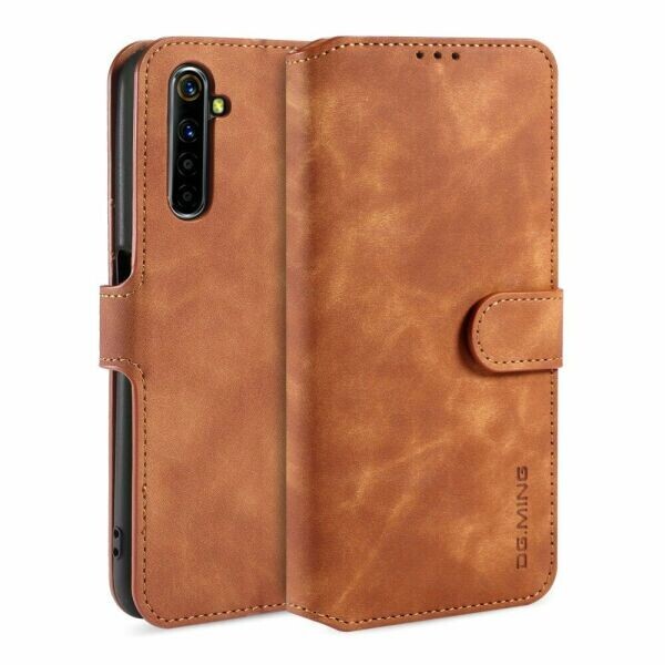 

Чехол DG.MING Retro Style для Realme 6 Pro - Brown