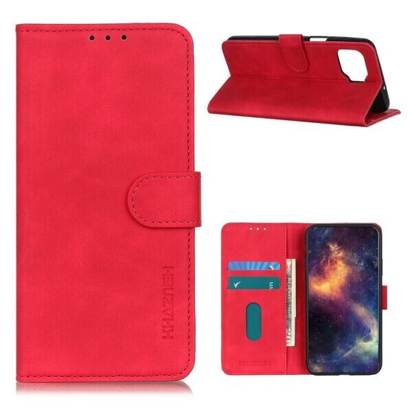 

Чехол-книжка KHAZNEH Retro Wallet для OPPO Reno 4 lite - Red