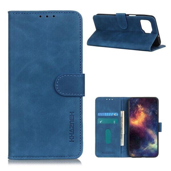 

Чехол-книжка KHAZNEH Retro Wallet для OPPO Reno 4 lite - Blue