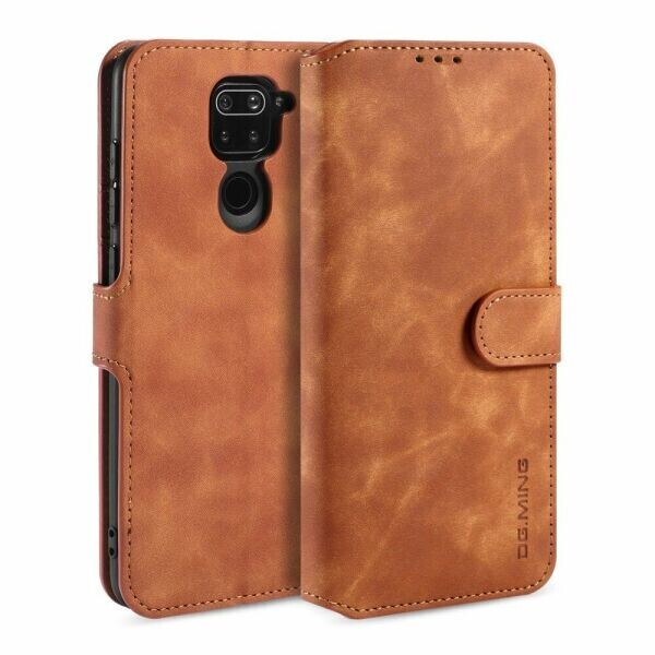 

Чехол DG.MING Retro Style для Xiaomi Redmi Note 9 / Redmi 10X - Brown