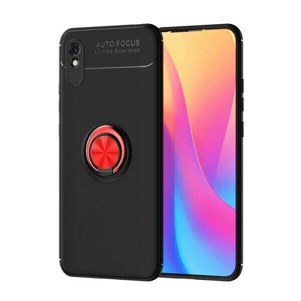 

Защитный чехол UniCase Magnetic Ring для Xiaomi Redmi 9A - Black / Red