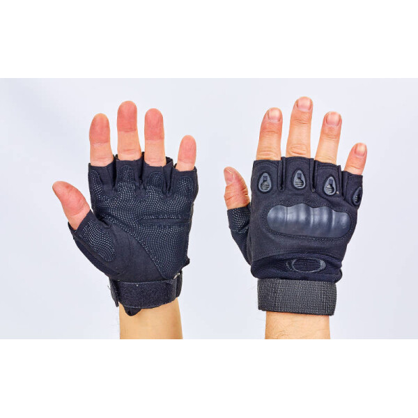 

Перчатки тактические с открытыми пальцами и усил. протектор OAKLEY BC-4624 Черный М