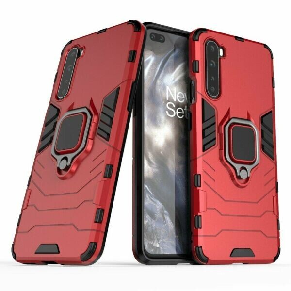 

Защитный чехол Deexe Hybrid Case для OnePlus Nord - Red