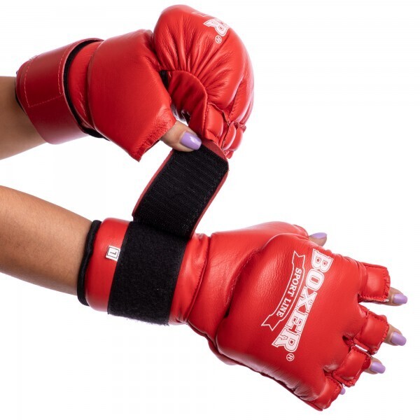 

Перчатки гибридные (Иригуми) BOXER 2019-01 р-р L,красный