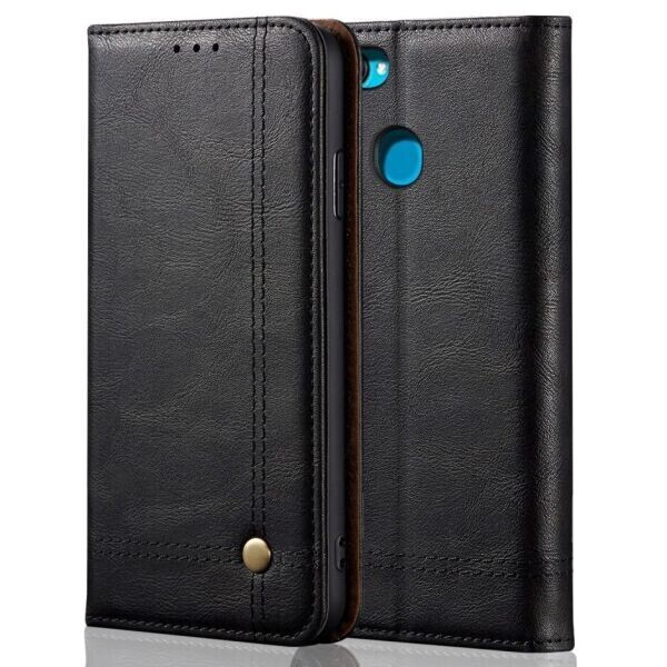 

Чехол-книжка Deexe Retro Book для OPPO A12 - Black