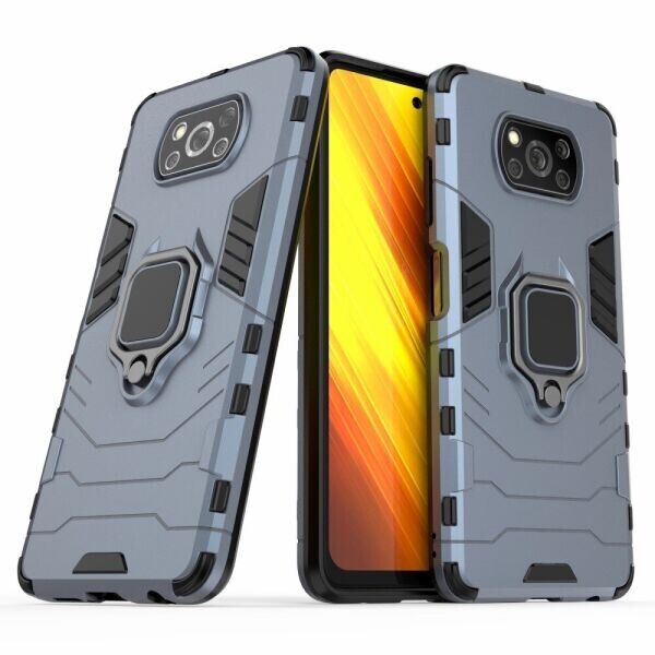 

Защитный чехол Deexe Hybrid Case для Xiaomi Poco X3 - Blue