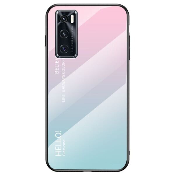

Защитный чехол Deexe Gradient Color для VIVO V20 SE - Pink / Green