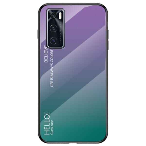 

Защитный чехол Deexe Gradient Color для VIVO V20 SE - Purple / Green