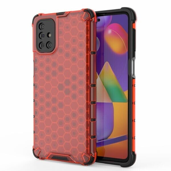 

Защитный чехол Deexe Honeycomb Series для Samsung Galaxy M31s (M317) - Red