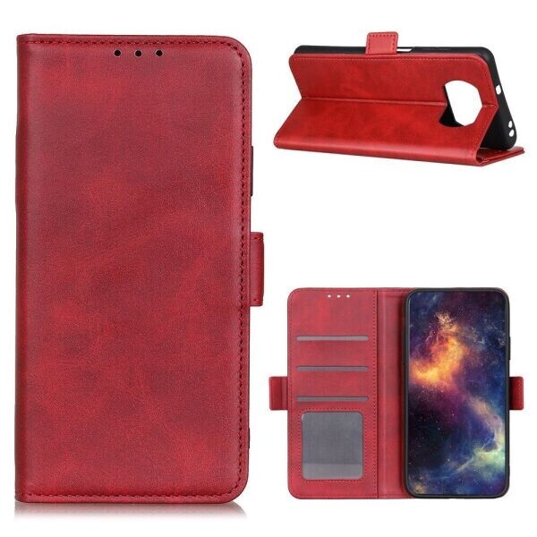 

Чехол Deexe Pocket Wallet для Xiaomi Poco X3 - Red