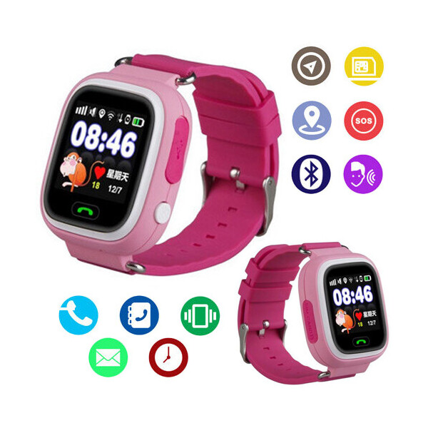 

Детские умные часы Smart Baby Watch с GPS треккером Q90, pink