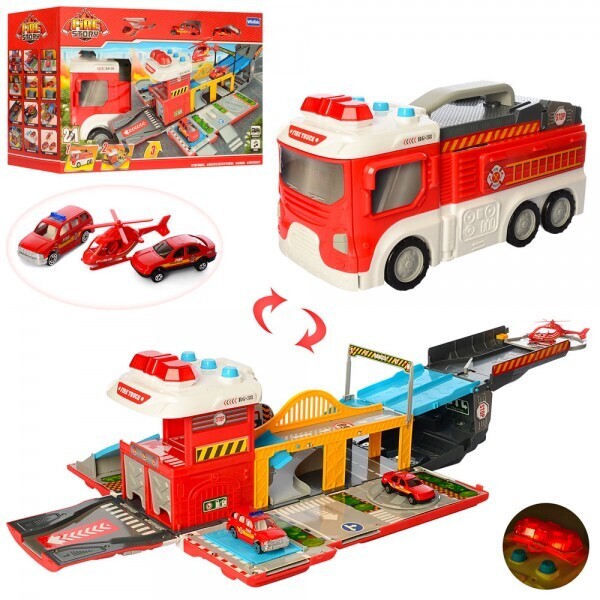 

Гараж Bambi E5018F Красный-белый