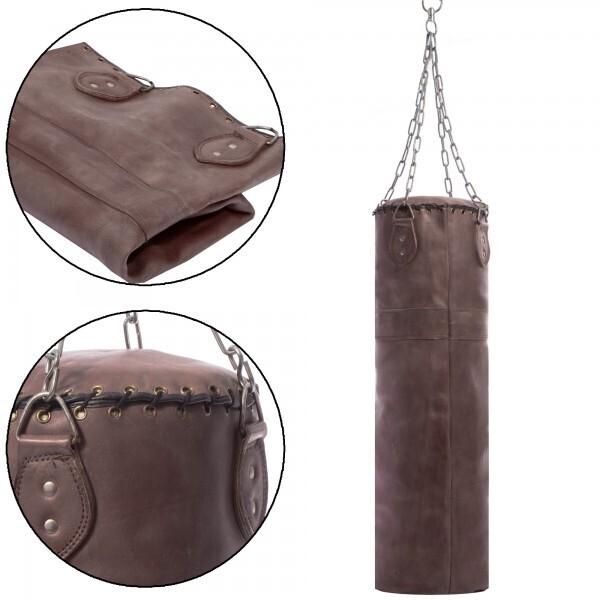 

Чехол боксерского мешка цилиндрический с цепью VINTAGE F-0246 Темный-коричневый