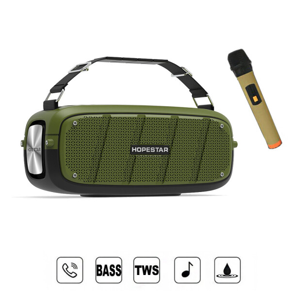 

Портативная Bluetooth колонка Hopestar A20 PRO стерео система 55 Вт + микрофон Зеленая