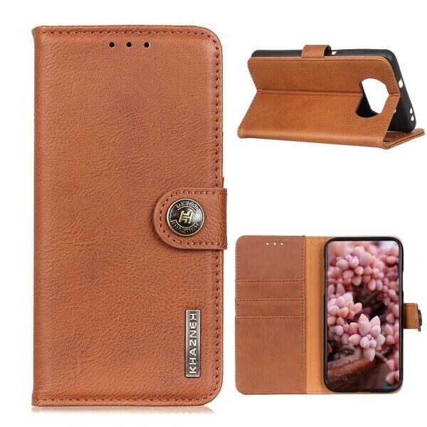 

Чехол-книжка KHAZNEH Wallet Cover для Xiaomi Poco X3 - Brown