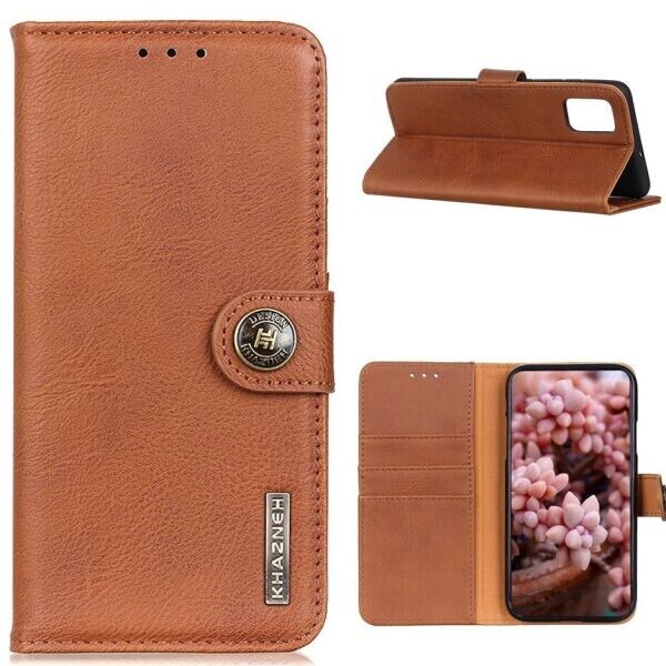 

Чехол-книжка KHAZNEH Wallet Cover для Realme 7 Pro - Light Brown