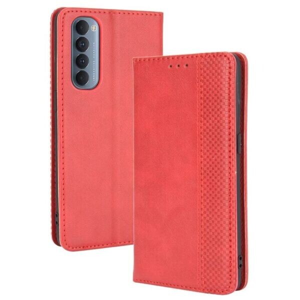 

Чехол Deexe Retro Style для OPPO Reno 4 Pro - Red
