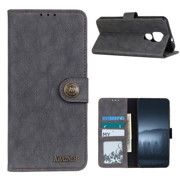 

Чехол-книжка KHAZNEH Wallet Cover для Motorola Moto G9 Play - Black