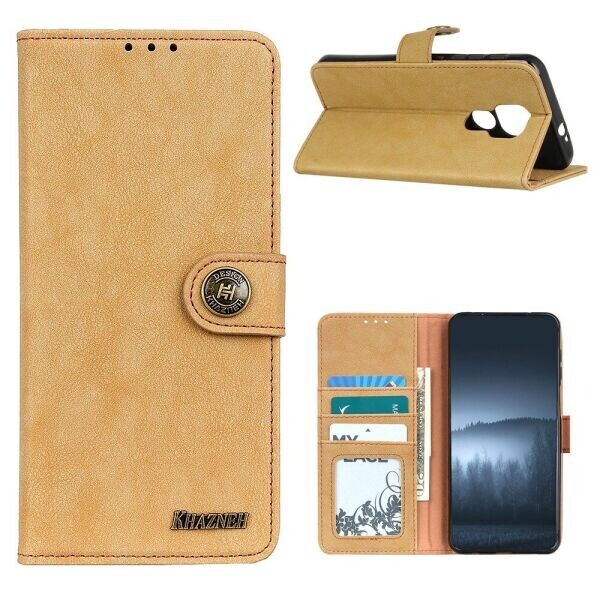 

Чехол-книжка KHAZNEH Wallet Cover для Motorola Moto G9 Play - Yellow