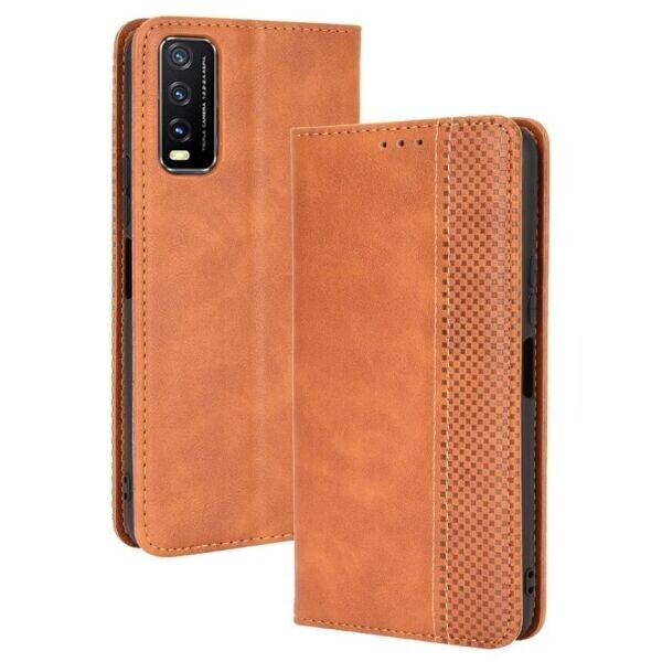 

Чехол Deexe Retro Style для VIVO Y20 - Brown
